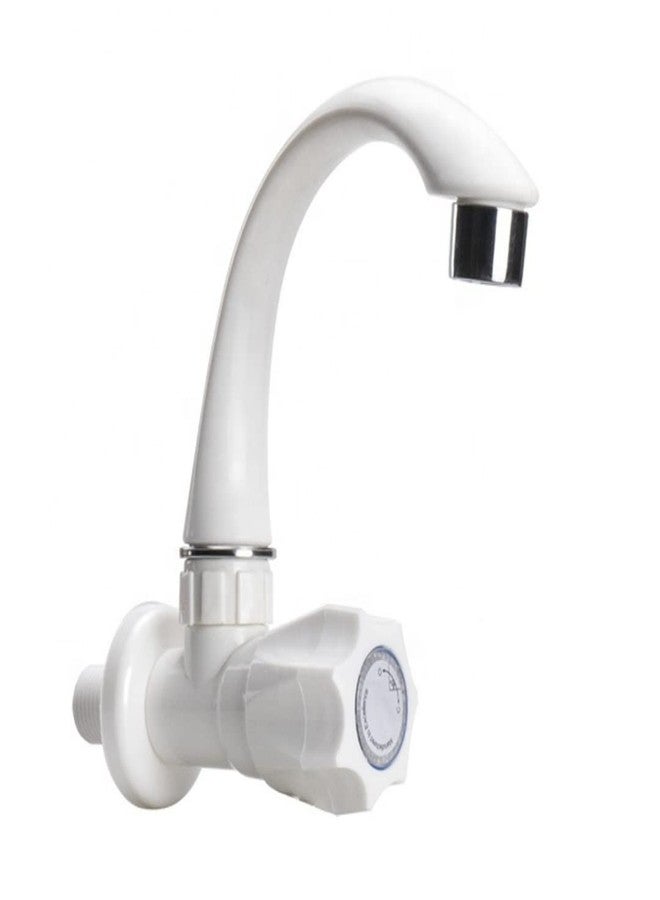 Cossimo PVC Sink Cock Tap with Foam Flow for Kitchen Sink - Pack of 1, White, Chrome - Image 1